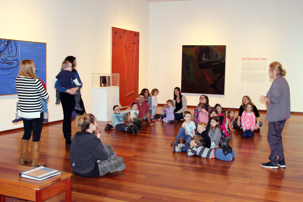 Homeschool group taking a tour of the MacLaren Art Centre