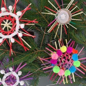 Ukrainian Straw Snowflake Ornaments